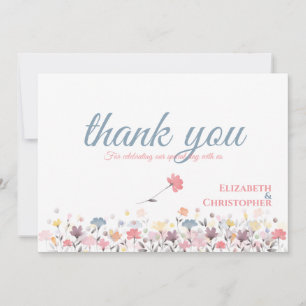 Hochzeit von Wild-Flora Dankeskarte