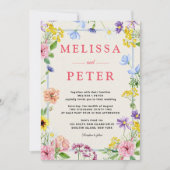 Hochzeit von Wildblumen Einladung (Vorderseite)