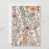 Hochzeit von Wildblumen Einladung (Rückseite)