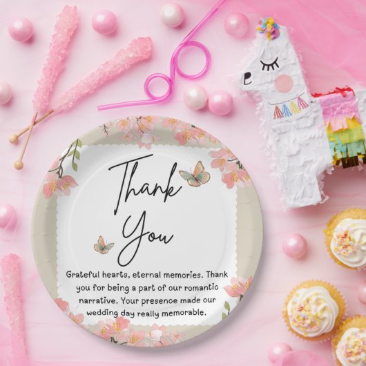 Hochzeit von Wildblumen Pappteller (Party)