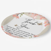 Hochzeit von Wildblumen Pappteller (Schrägansicht)