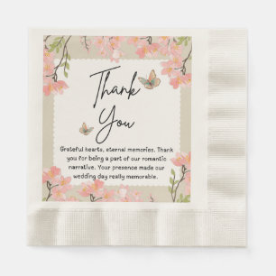 Hochzeit von Wildblumen Serviette