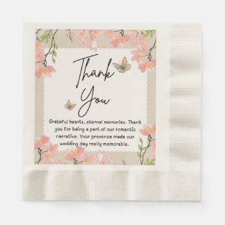 Hochzeit von Wildblumen Serviette