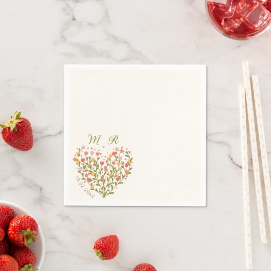 Hochzeit von Wildblumen Serviette (Beispiel)