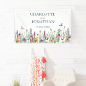 Hochzeit von Wildblumen und Schmetterlingen Banner (Insitu)