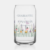 Hochzeit von Wildblumen und Schmetterlingen Dosenglas (Vorderseite)