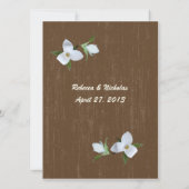 Hochzeit von Woodland Trillium Einladung (Rückseite)