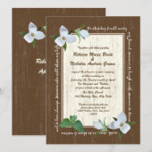 Hochzeit von Woodland Trillium Einladung (Vorne/Hinten)