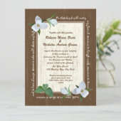 Hochzeit von Woodland Trillium Einladung (Stehend Vorderseite)