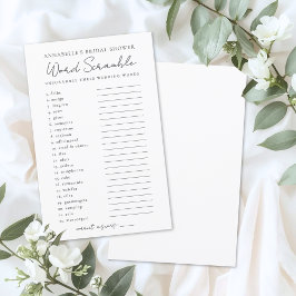 Hochzeit von Word Scramble Brautparty