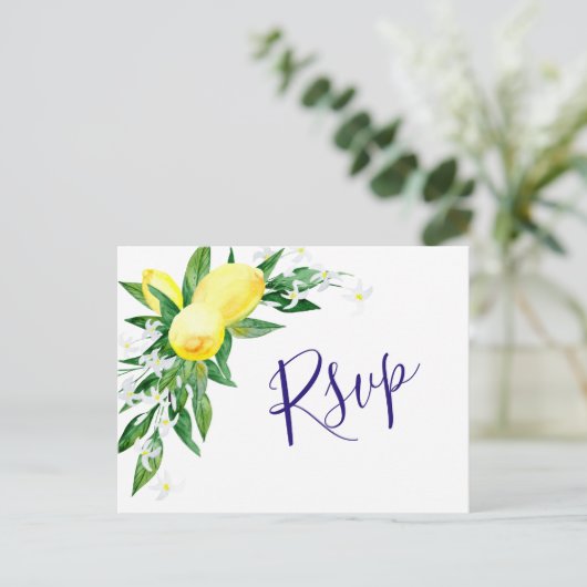 Hochzeit von Zitronen und Grünwasser Postkarte (Stehend Vorderseite)