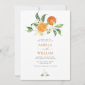 Hochzeit von Zitrusfrüchten Einladung (Vorderseite)