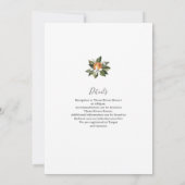 Hochzeit von Zitrusfrüchten Einladung (Rückseite)