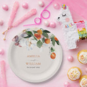 Hochzeit von Zitrusfrüchten und Grünpflanzen Pappteller (Party)