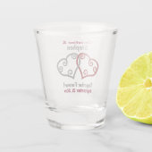 Hochzeit von zwei miteinander verbundenen doppelte schnapsglas (Rückseite)