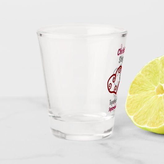 Hochzeit von zwei miteinander verbundenen doppelte schnapsglas (Links)