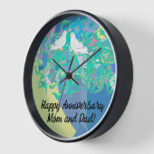 Hochzeit von zwei Tauben zum Jahrestag Uhr (Winkel)