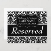 Hochzeit vorbehalten - Schwarz-Weiß-Tischnummer (Vorne/Hinten)