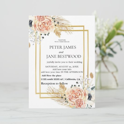 Hochzeit Vorlage einfach  (Stehend Vorderseite)