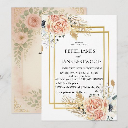 Hochzeit Vorlage einfach  (Vorne/Hinten)