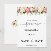 Hochzeit Vormerkkarte (Vorne/Hinten)