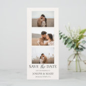 Hochzeit Vormerkung Datum Anpassbare Foto Elfenbei (Stehend Vorderseite)