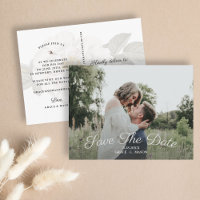 Hochzeit Vormerkung mit Foto Vintage-Rose