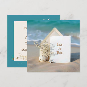 Hochzeit Vormerkung mit Seestern Save The Date