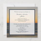 Hochzeit Vow Renewal Schöner Sonnenuntergang auf W Einladung (Vorderseite)