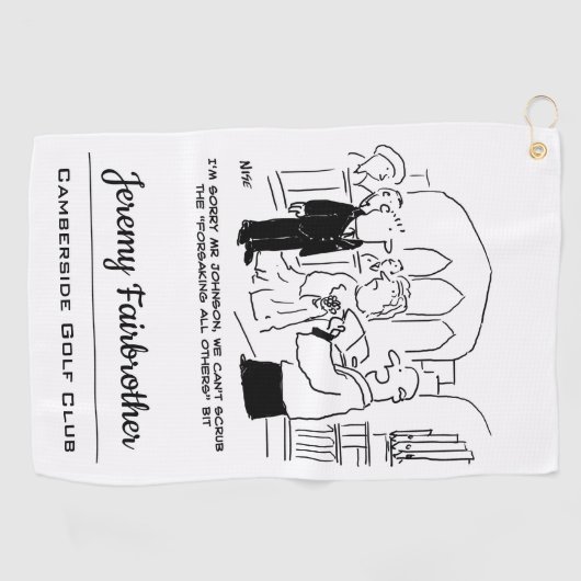 Hochzeit Vows Church Service Vicar. Funny Golfhandtuch (Horizontal)