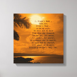 Hochzeit Vows Word Art Picture Leinwanddruck