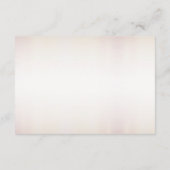 Hochzeit Wasserfarbe Boho Rosa Blume Elegant Begleitkarte (Rückseite)