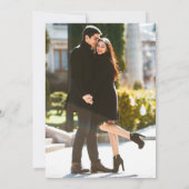 Hochzeit Wasserfarbe Burgundy Foto Schwarz Einladung (Rückseite)