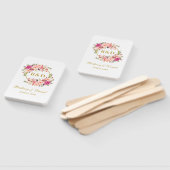 Hochzeit Wasserfarbe Rosa Rose Blush Bloral Fächer (Non-assembled)