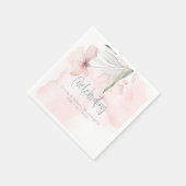 Hochzeit | Wasserfarbe Rosa Rose Napkins Serviette (Ecke)