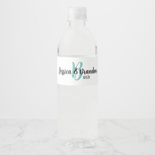 Hochzeit Wasserflasche Aufkleber WW-006v1 (Vorderseite)