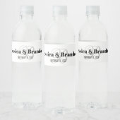 Hochzeit Wasserflasche Aufkleber WW-044v1 (Flaschen)