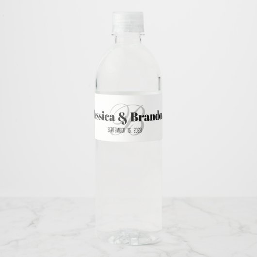 Hochzeit Wasserflasche Aufkleber WW-044v1 (Vorderseite)