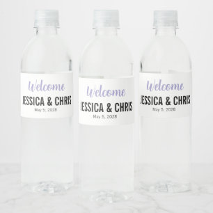 Hochzeit Wasserflasche Etikett 100