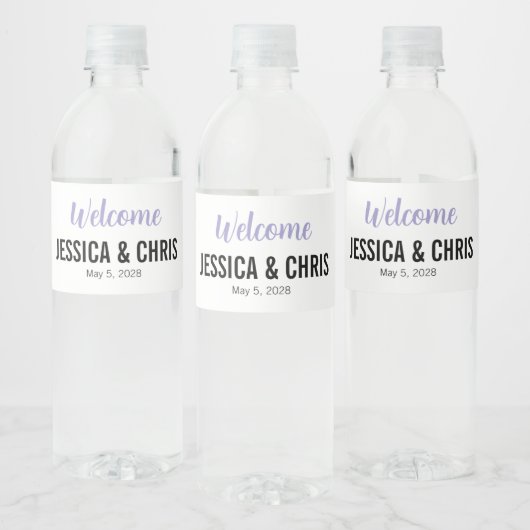 Hochzeit Wasserflasche Etikett 100 (Flaschen)