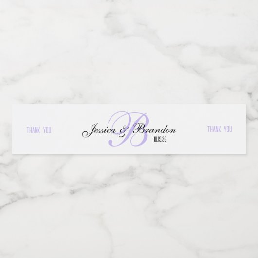 Hochzeit Wasserflaschen Aufkleber WW-006v2 (Einzelnes Label)