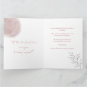 Hochzeit Wedding Romantic Blush Karte (Innenseite)