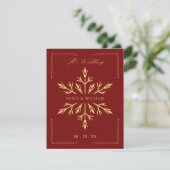 Hochzeit weihnachten einladung (Stehend Vorderseite)