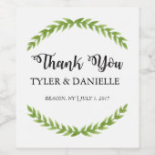 Hochzeit Wein Flasche Gefallen Dankeschön Label Weinetikett (Einzelnes Label)