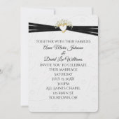 Hochzeit Weiß mit Blumenkohl mit Herz Einladung (Vorderseite)