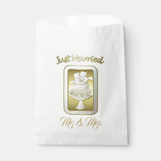 Hochzeit - Weiße Gefälligkeitsflaggen Geschenktütchen (Vorderseite)
