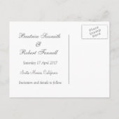 Hochzeit. Weiße Orchideen. Save The Date Ankündigungspostkarte (Rückseite)