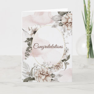 Hochzeit Weiße Rosen Vintage Herzlichen Glückwunsc Karte