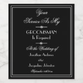 Hochzeit Werden Sie mein klassischer Trauzeuge-Vor Weinetikett (Einzelnes Label)