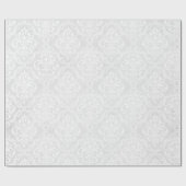 Hochzeit White Damask Classic Zeitlose Elegance Geschenkpapier (Flach)